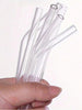 9pcs Glass Straw Set, Includes Cleaning Brush - Reusable Bent & Straight Straws, Suitable For Drinks, Cocktails - Great For Home, Party, Bar, Bubble Tea Shop, Christmas Gift, Back To School