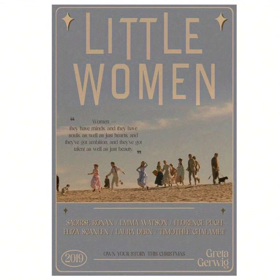1pc Little Woman Movie Poster Art Print - Vintage Book & Film Wall Decor Suitable For Living Room, Bedroom, Indoor/Outdoor - 12x18 Inch (30x45cm) Decorative Gift For Women &, 2D Flat, Perfect For Room Decor